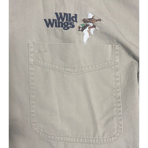 Wild Wings Button Up Long Sleeve Shirt With Ducks Size Large 100% Cotton - Picture 6 of 7